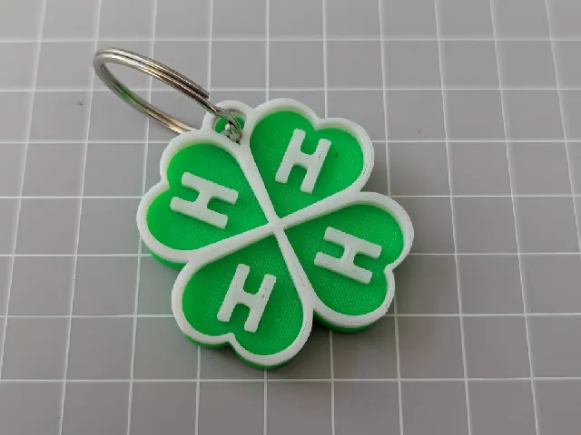 4H Logo Keychain