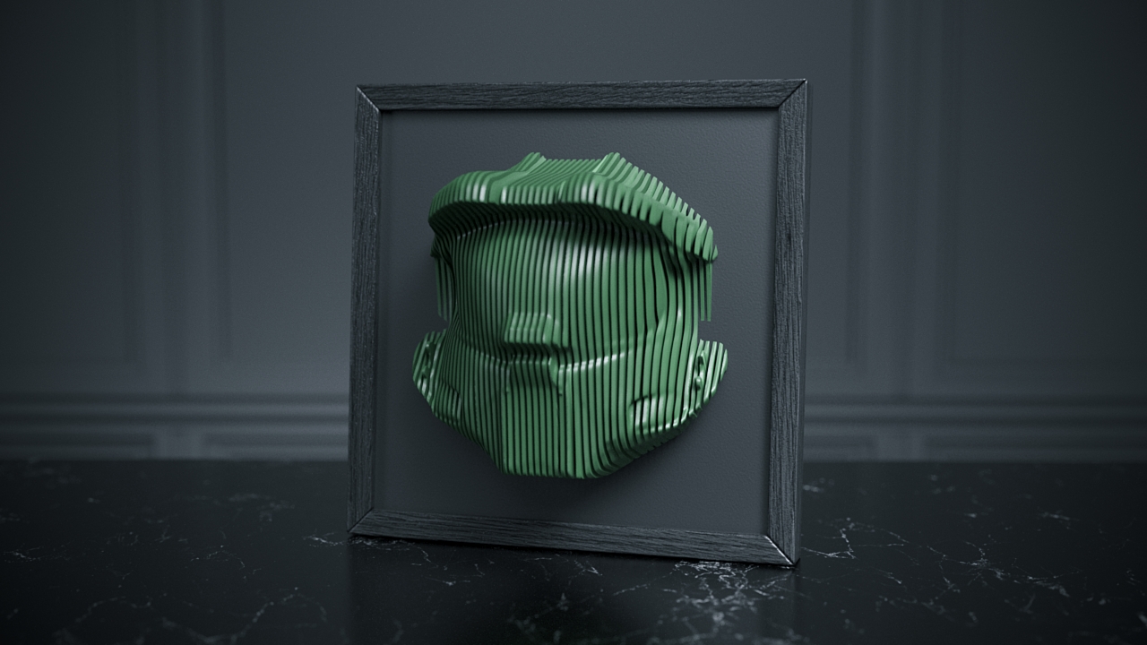 Master Chief Layered Wall Art