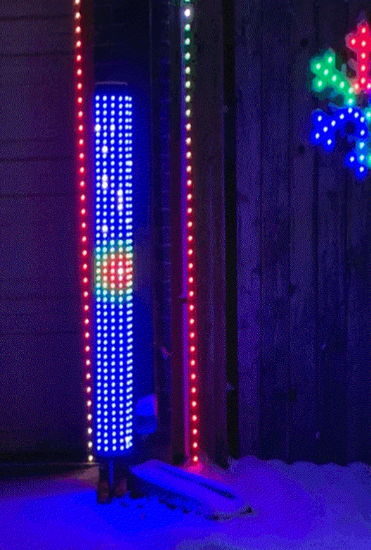 Curved RGB Pixel Pole EMT Mount
