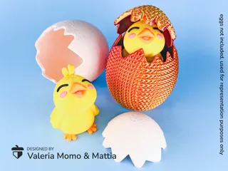 Happy Easter Chick with Finger Friend Hole