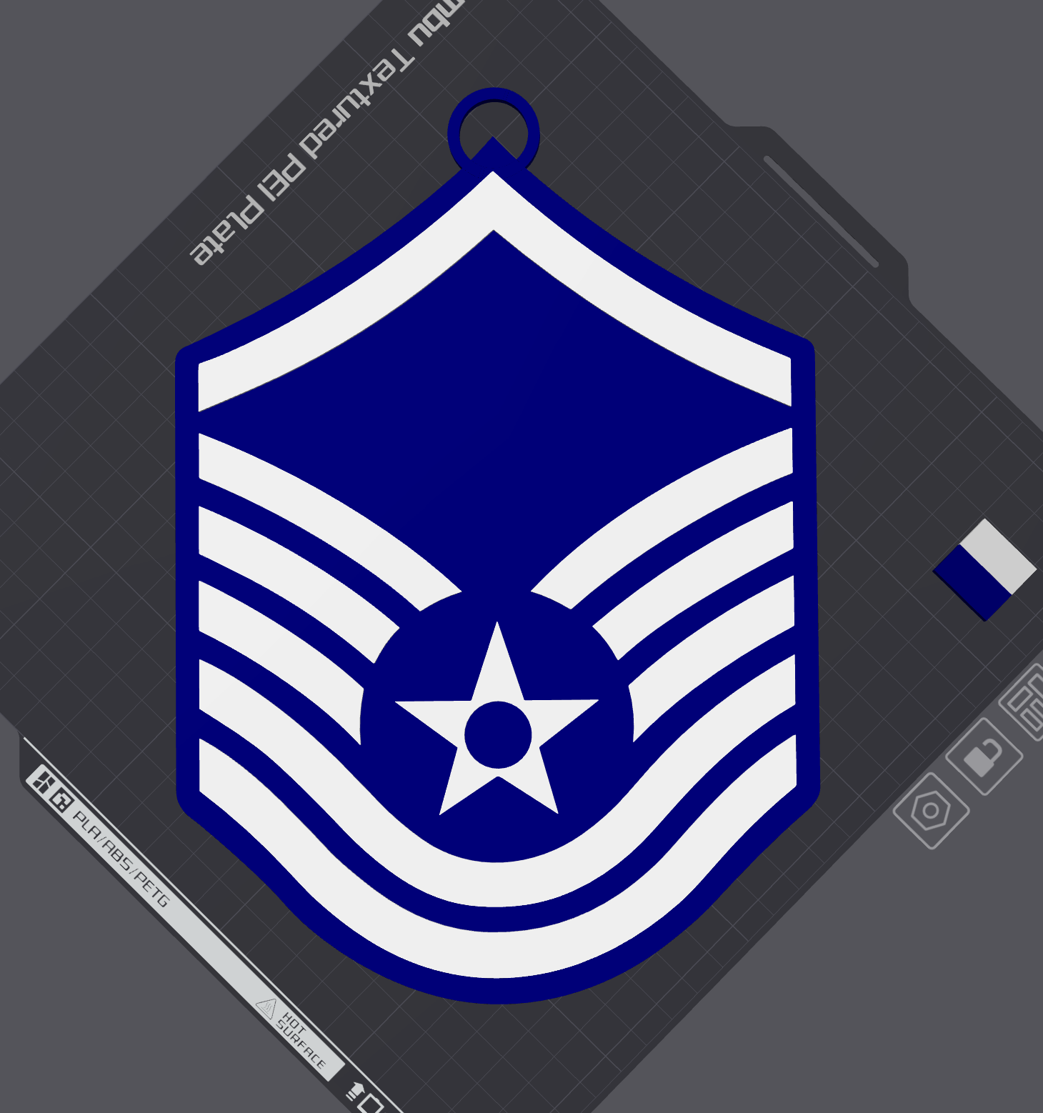 United State Air Force MSgt Oversized Necklace Pendant