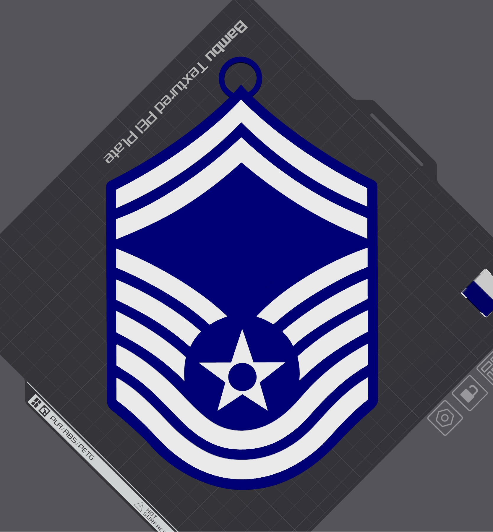 United States Air Force SMSgt Oversized Necklace Pendant