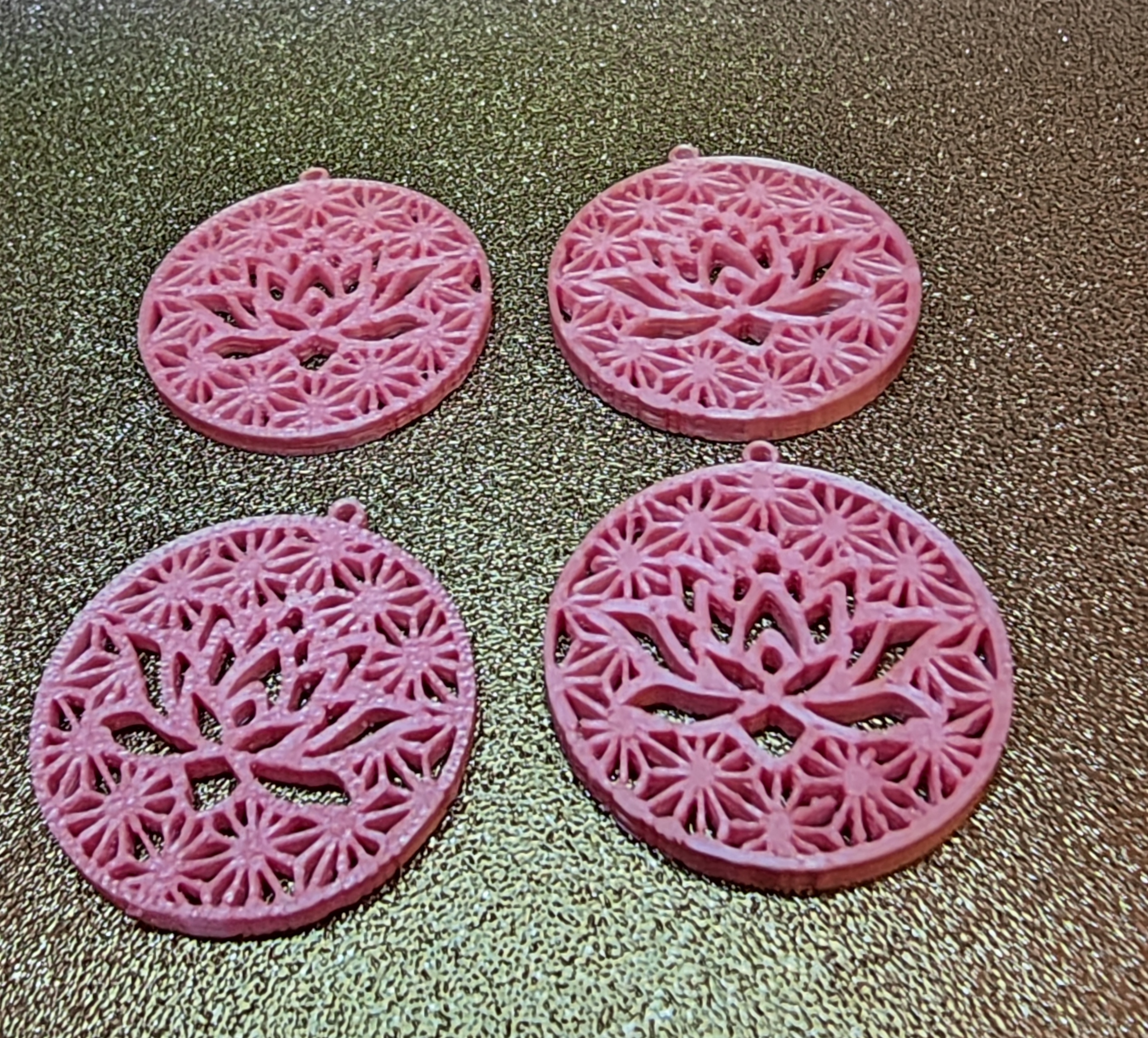 Lotus flower earrings