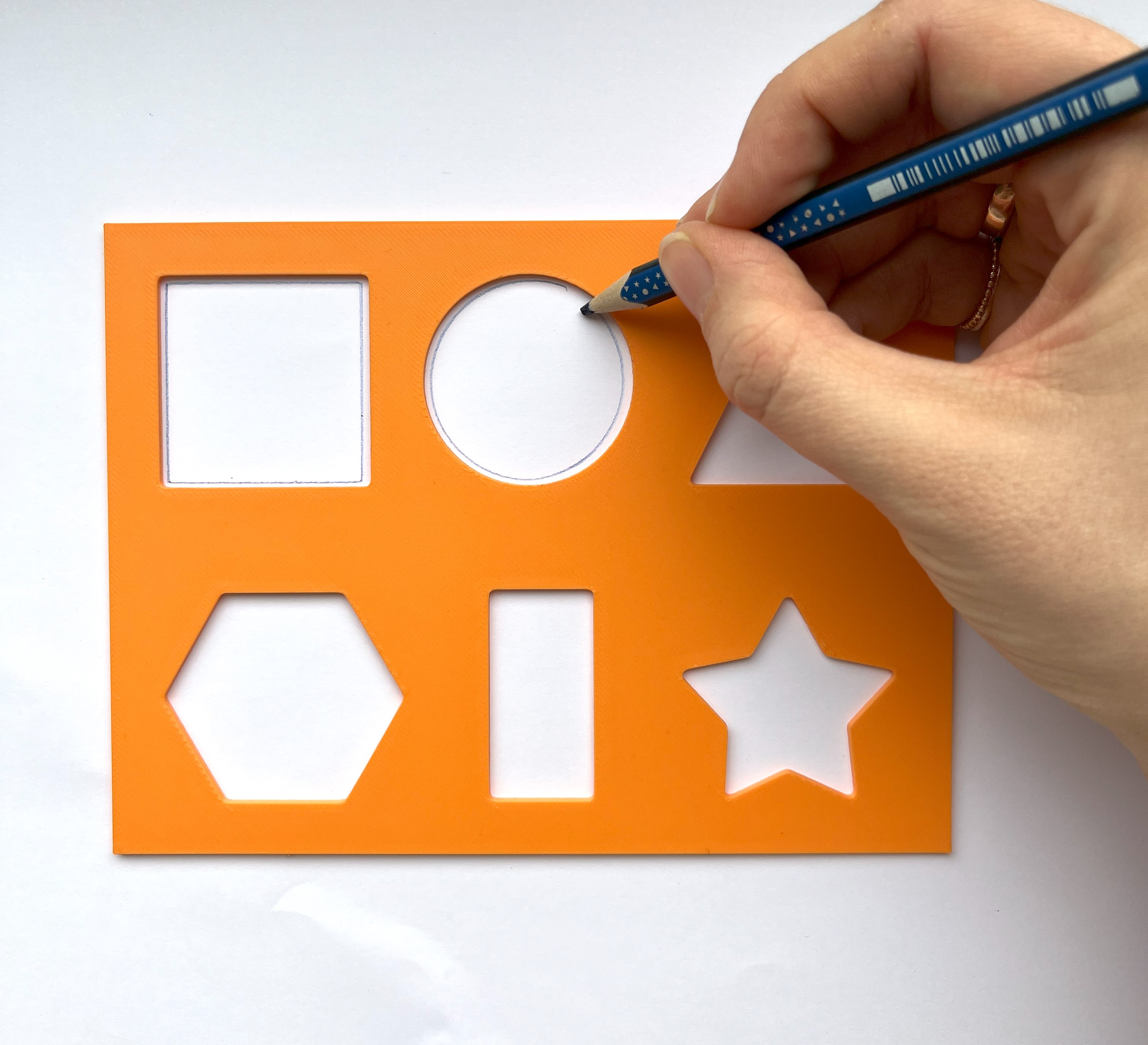 Toddler shape stencil