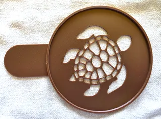 Sea turtle - Coffee Stencil