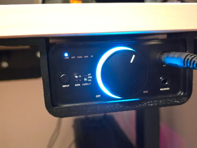 FiiO K7 under table holder