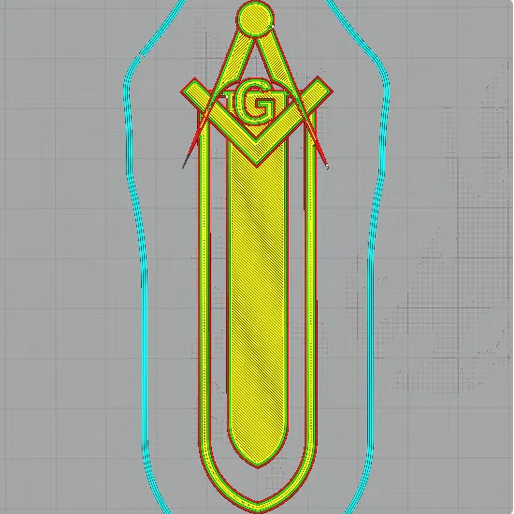 Masonic Square and Compasses Bookmark