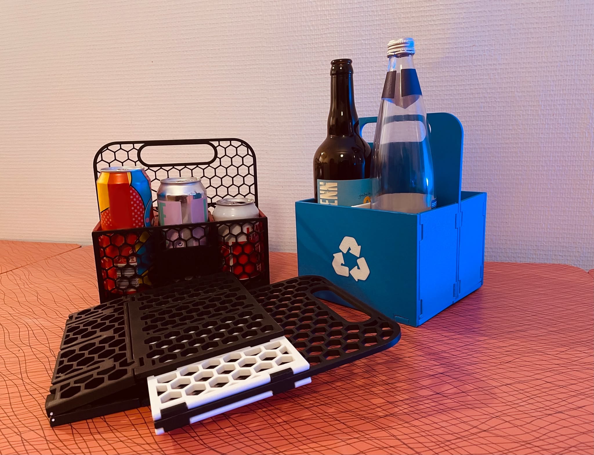 Parametric Foldable Bottle Crate