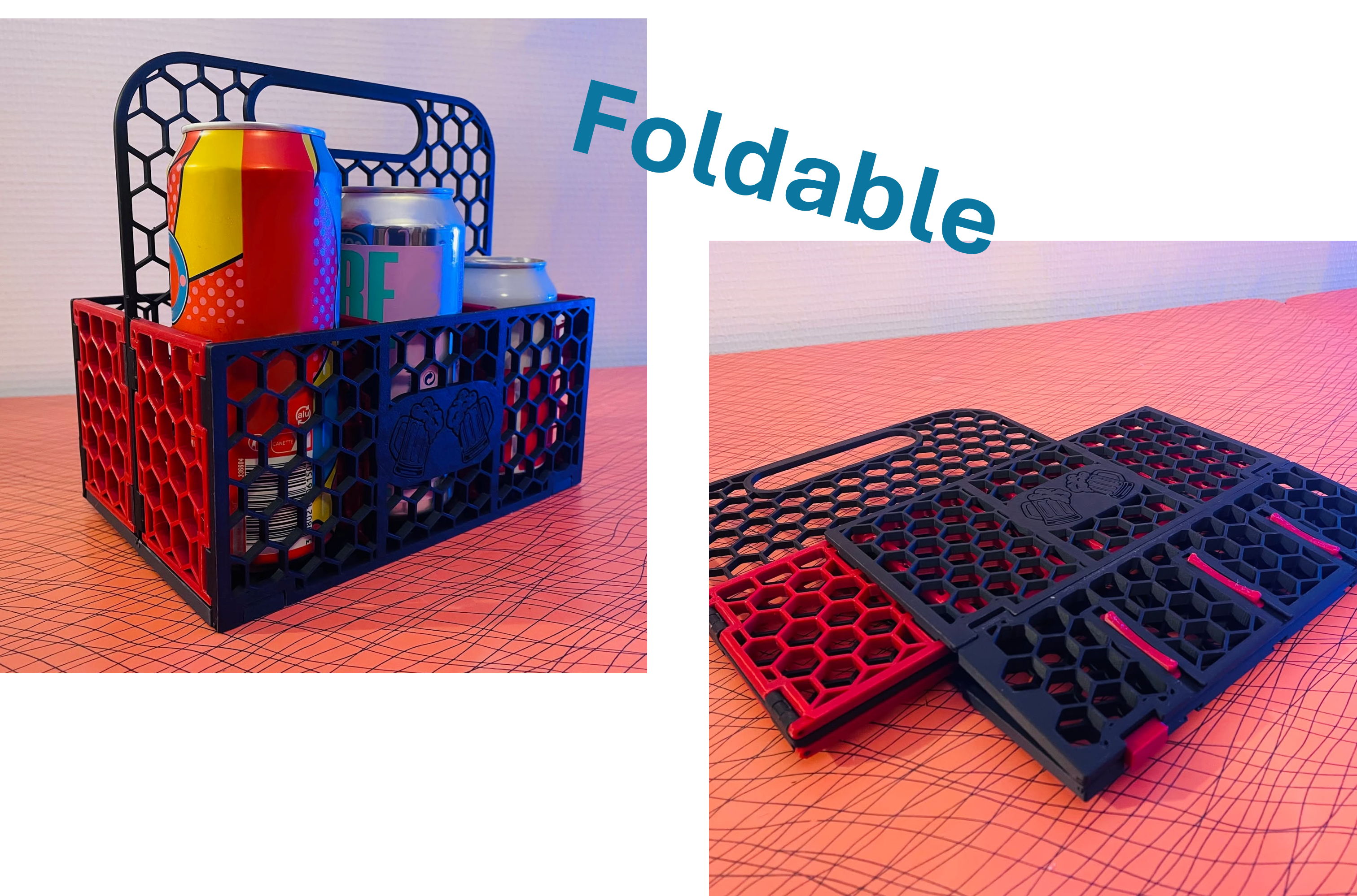 Miniatura 3 do modelo 3D Parametric Foldable Bottle Crate