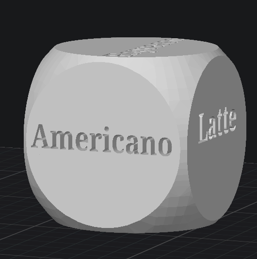 Coffee Dice with full sides