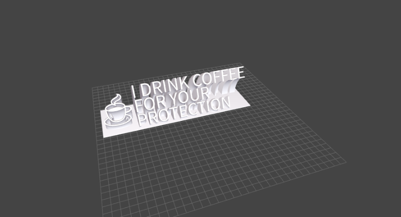 Coffee Lover's Curving Name Plate