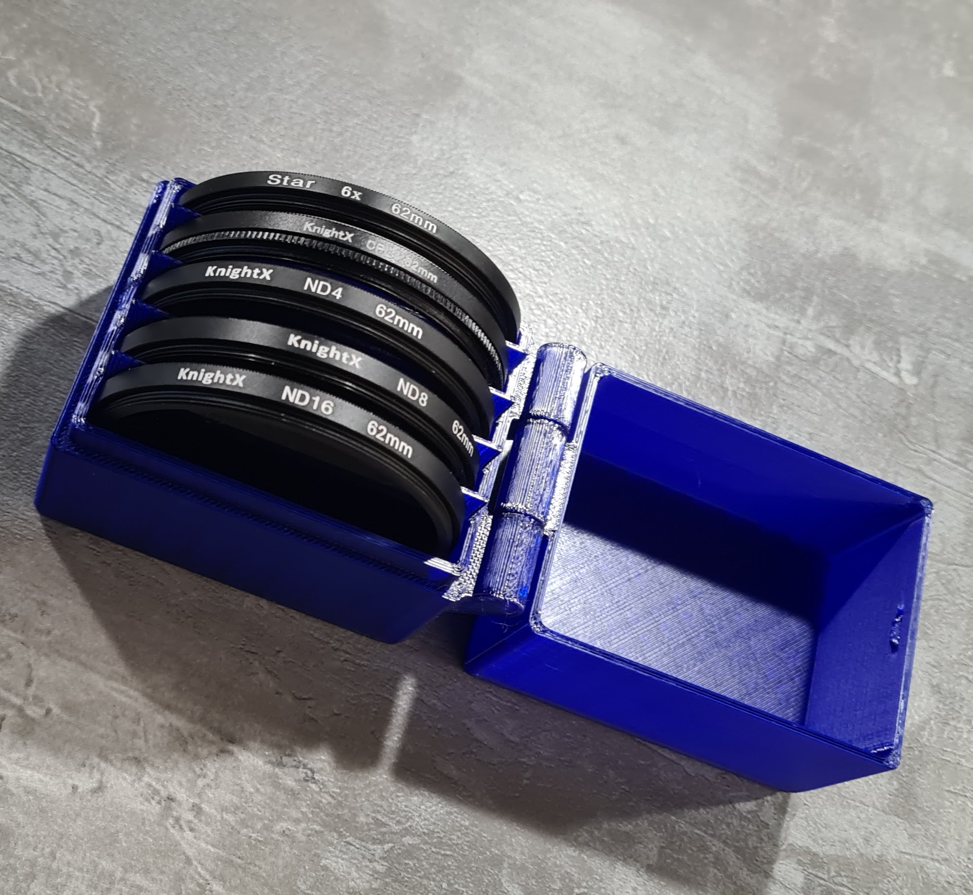 Configurable storage box for photo filters V2 - Boîte de rangement configurable pour filtres photo V2