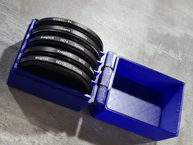 Configurable storage box for photo filters V2 - Boîte de rangement configurable pour filtres photo V2
