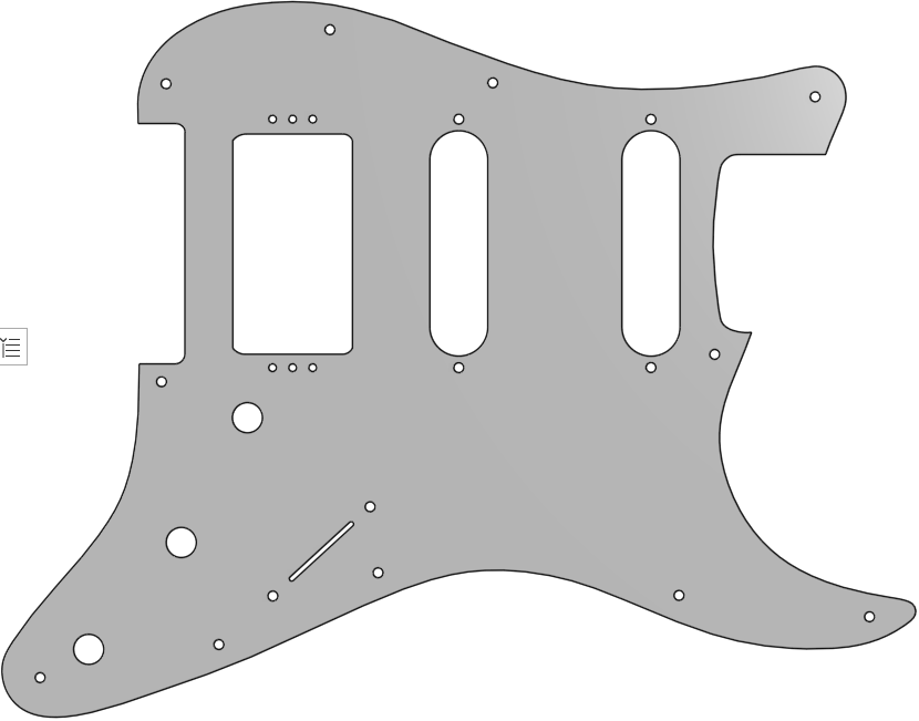 Strat Pickguard - HSS