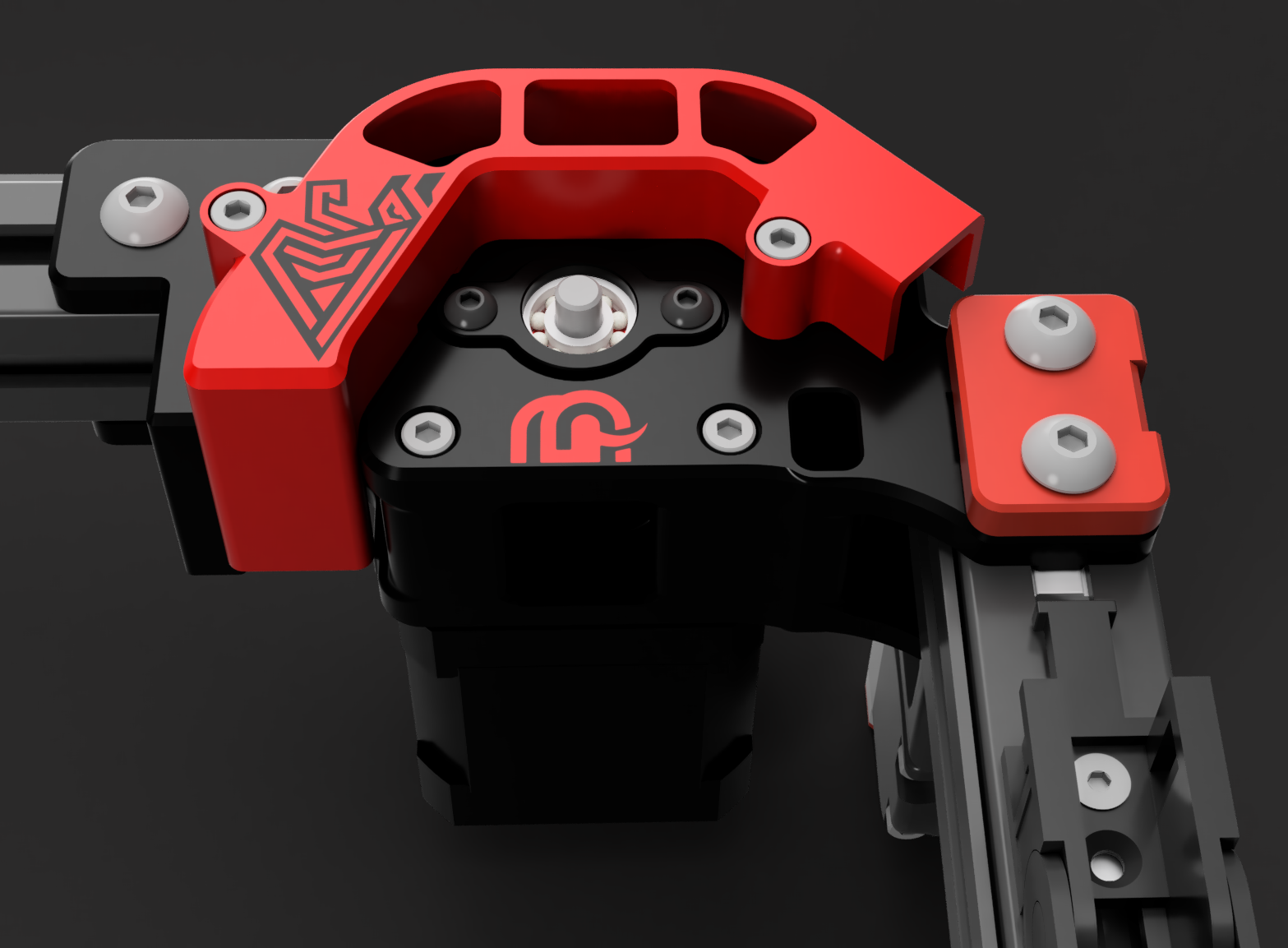 Voron 2.4 / mammoth-3D 30T long-shaft motor mounts MMU Version