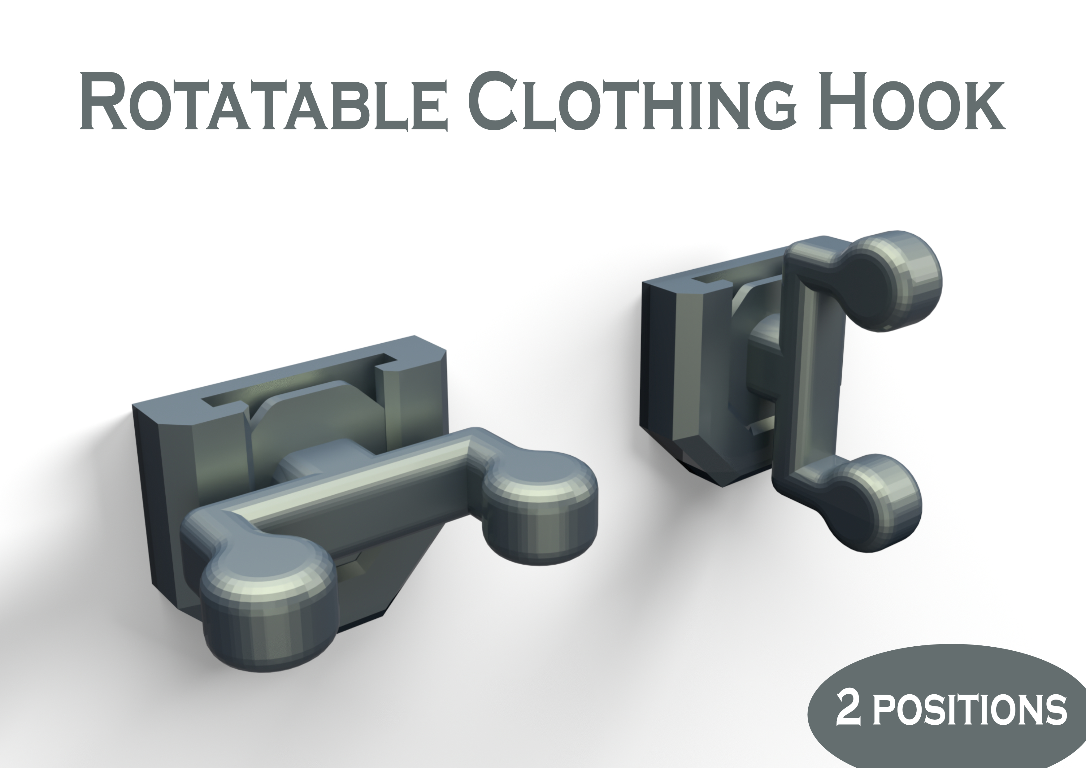 Rotatable Clothing Hook - Universal mount accessory
