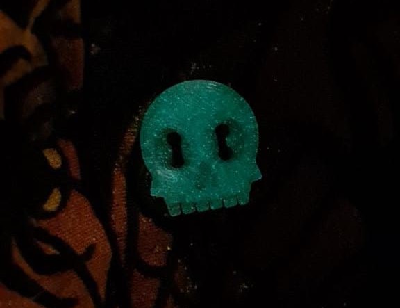 Miniatura 2 do modelo 3D Spooky Skull Button