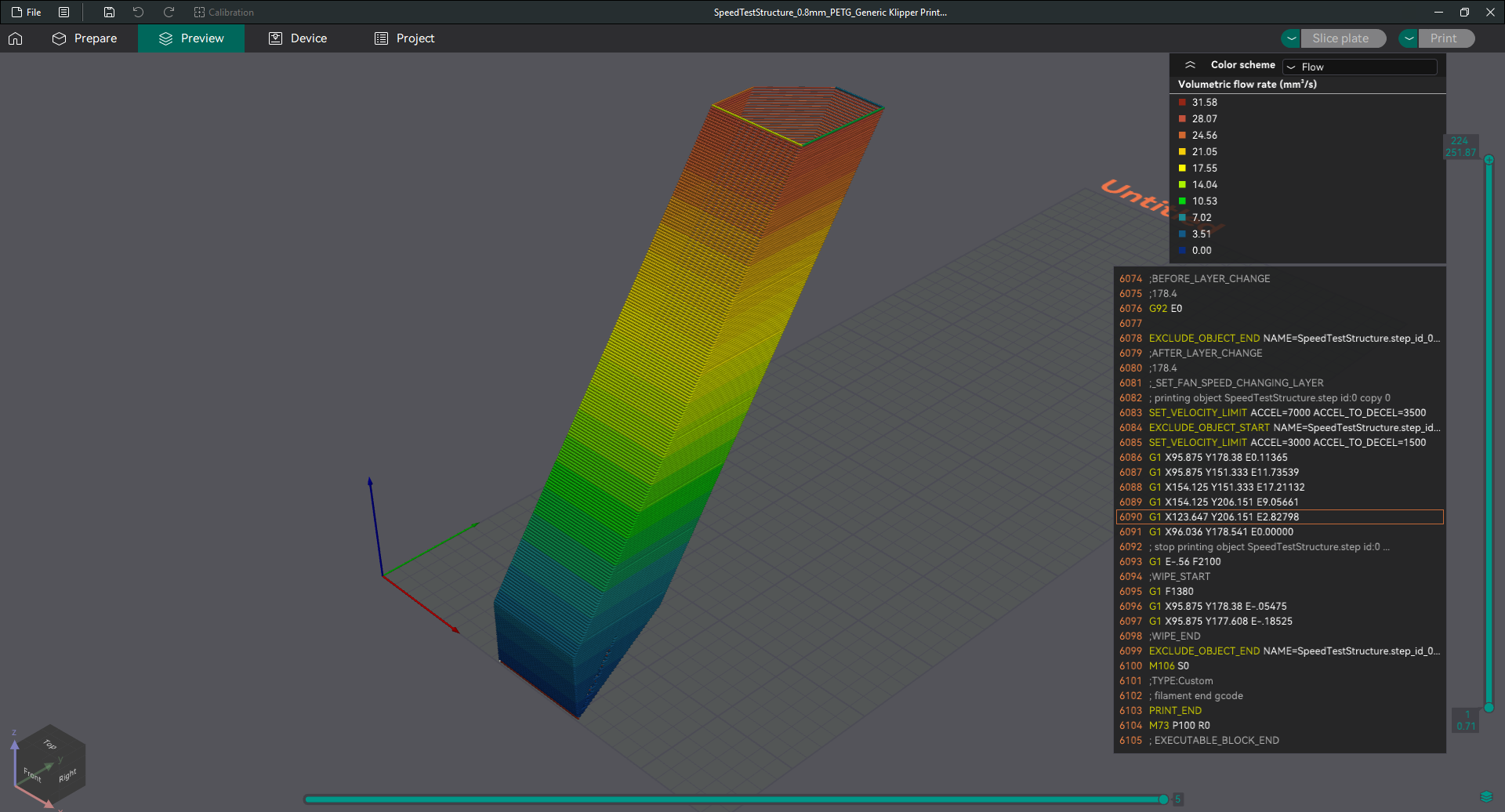 Volumetric Flow Model for orca_to_belt Tool