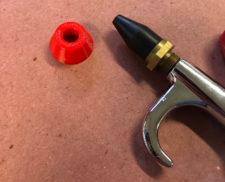 Air Compressor Blow Gun Rubber Tip to Boston Valve Adapter by BDizzle