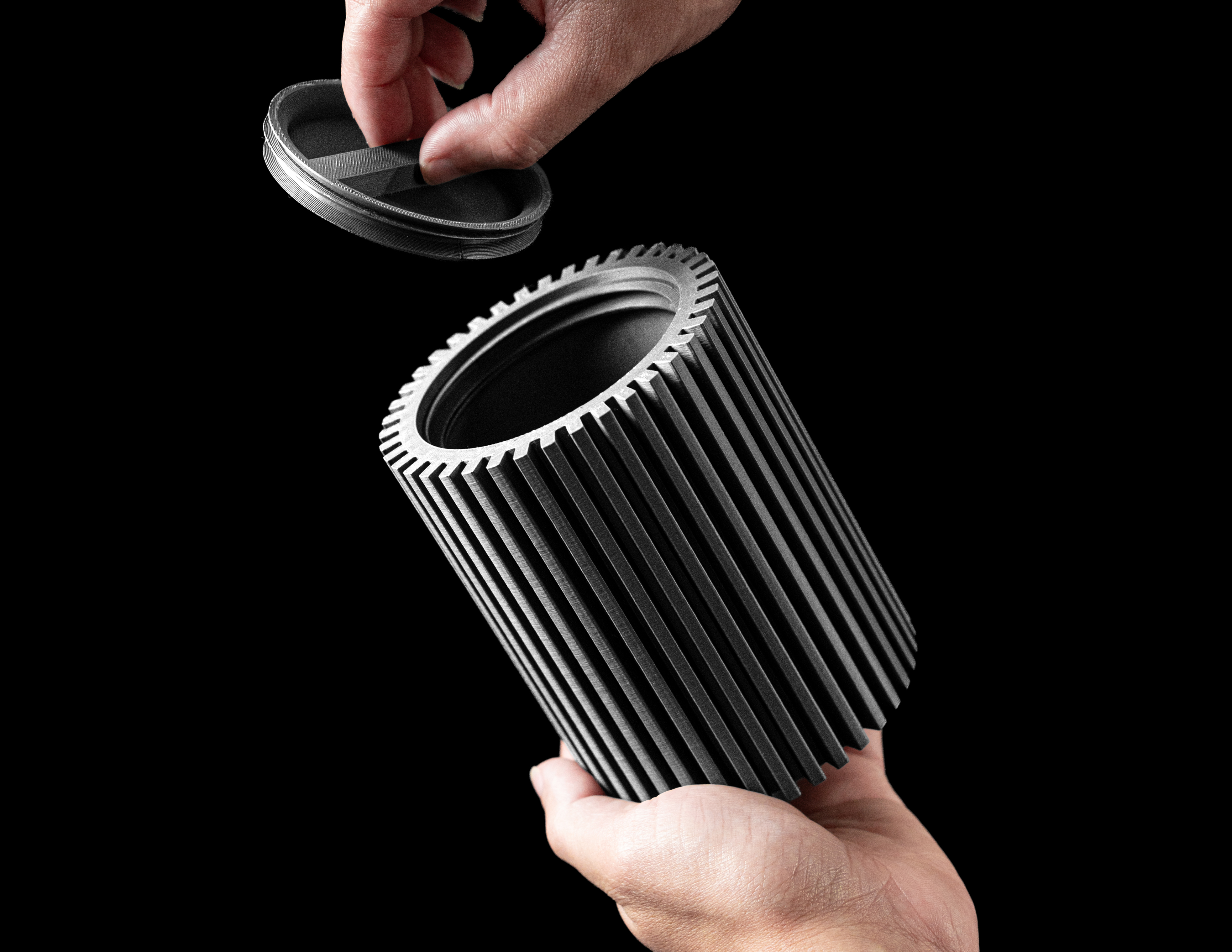 Striped Storage Container by MODERN MACHINE