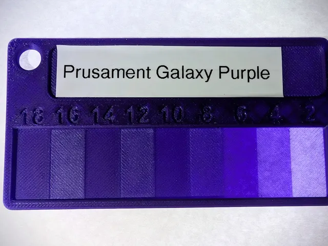 Bigger Filament Transparency Calibration Test Card