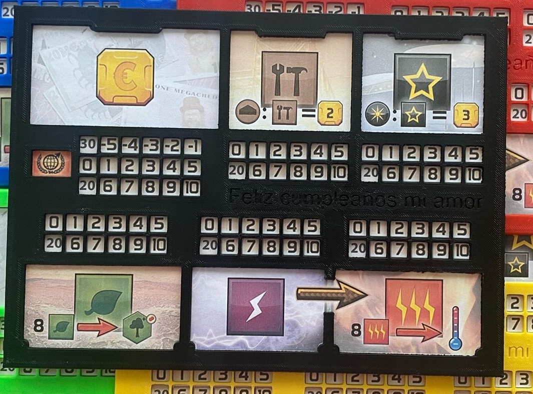 Player board for Terraforming Mars
