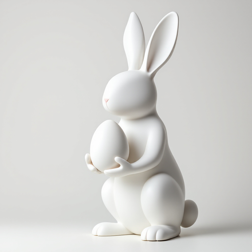 Rustic Easter Bunny Figurine – Farmhouse Style