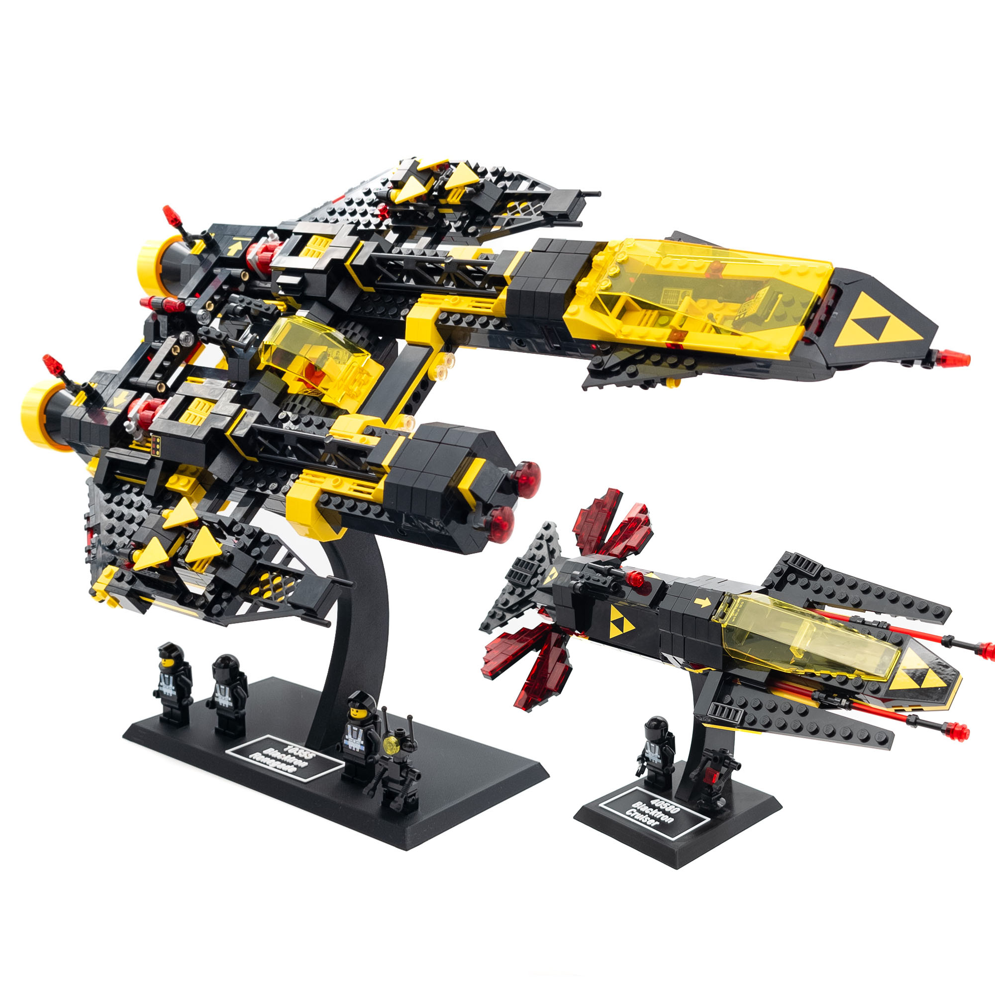 Display Stand for LEGO 10355 Blacktron Renegade / 40580 Blacktron Cruiser