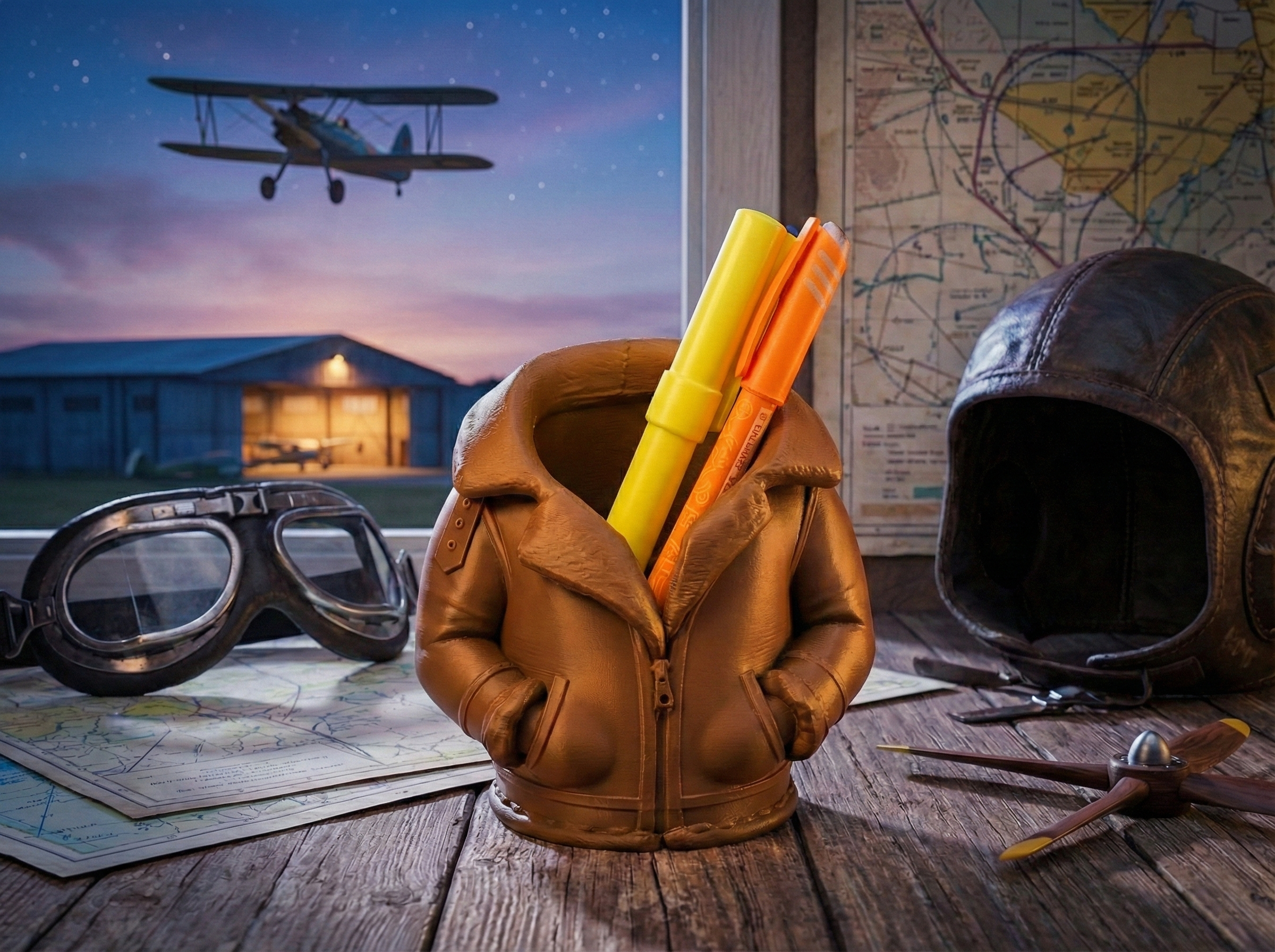 Aviator Jacket pen holder