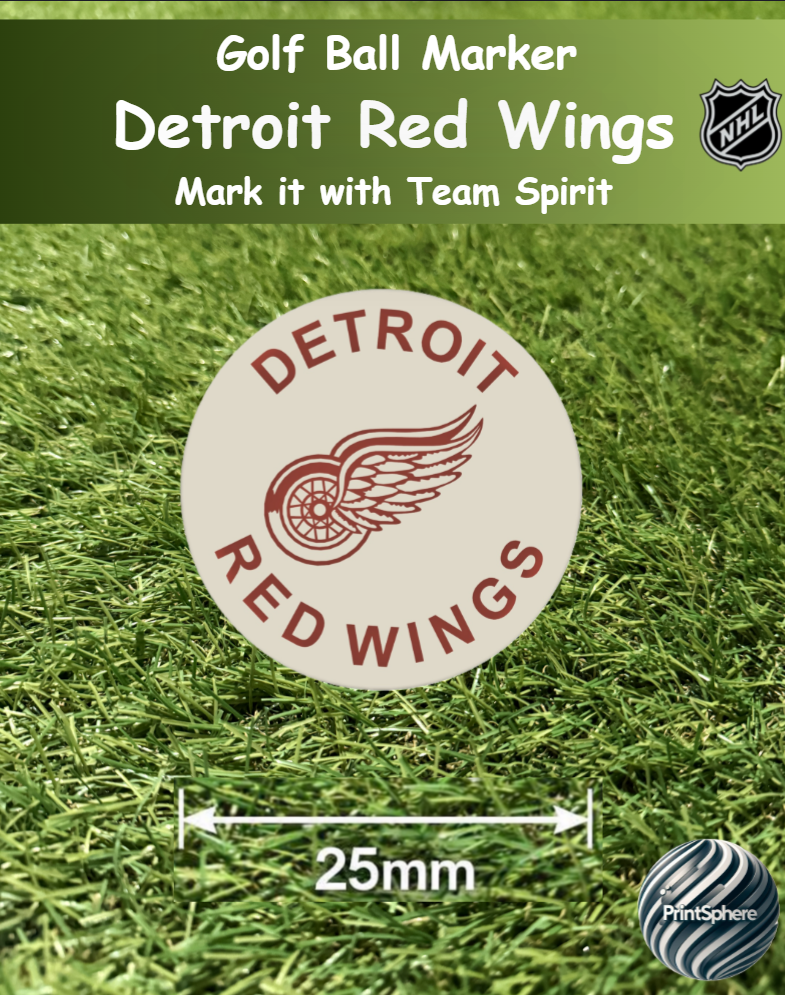 Golf - Golf Ball Marker - NHL - Atlantic - Detroit Red Wings