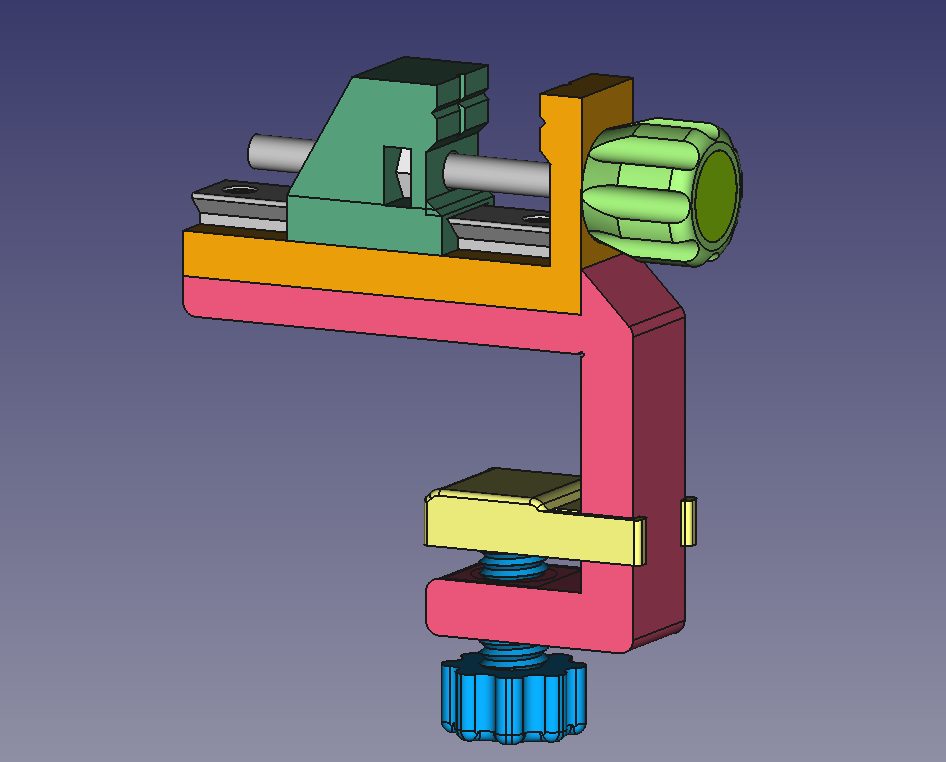 Table clamp for miniature vise 3.0 => 100% printed by HD_Creator ...