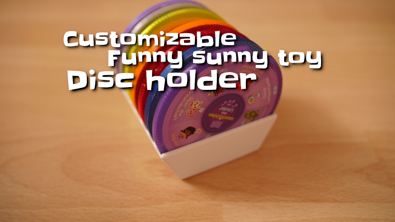 Funny Sunny toy disc holder by Makkuro, Download free STL model