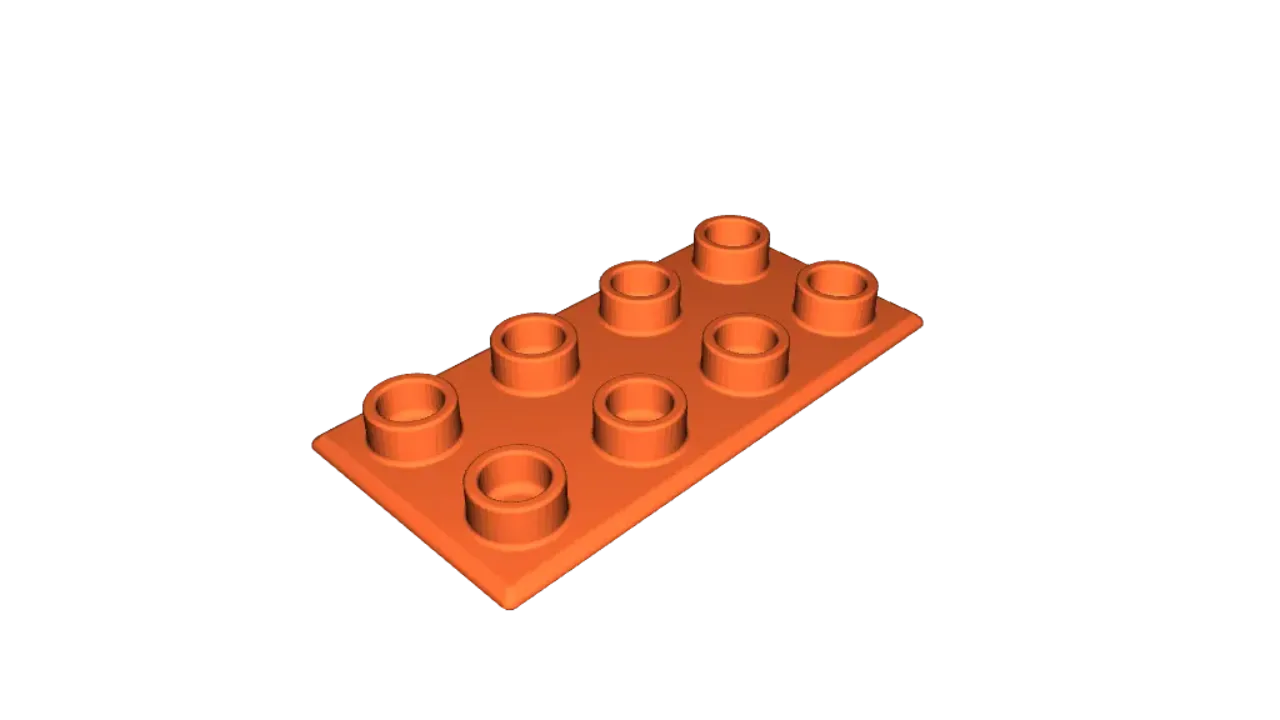 Super bridge building brick compatible with Lego DUPLO, Strictly Bricks, etc. - 2mm 2x4 brick by Jens83 | Download free STL model | Printables.com