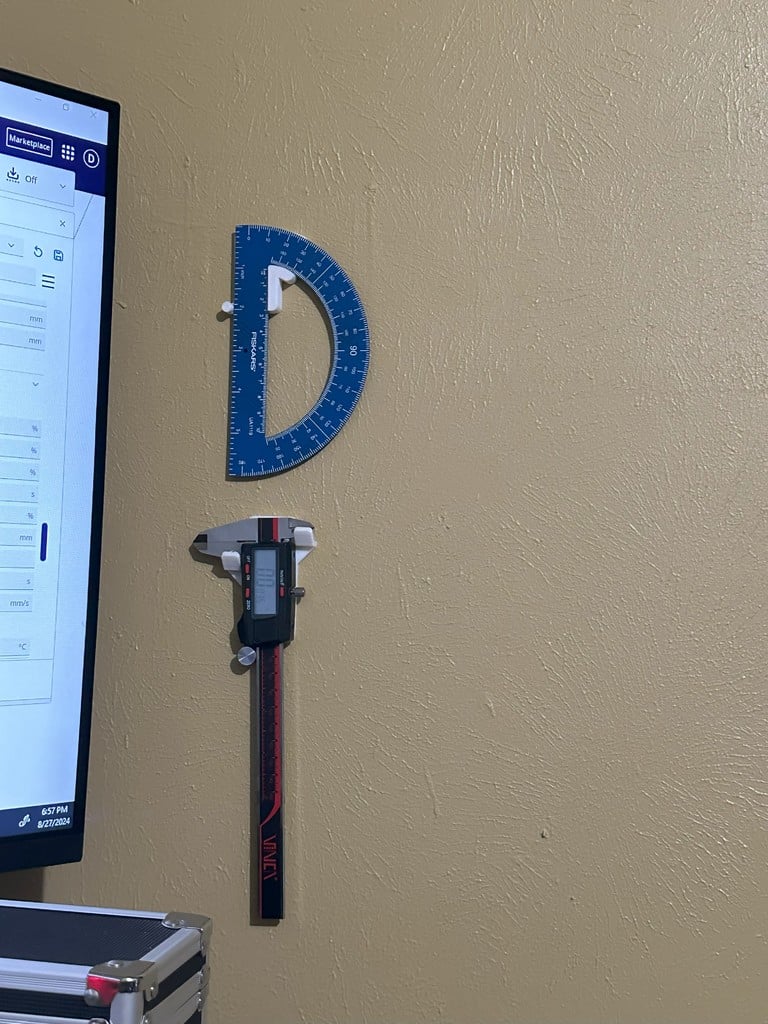 wall mounted protractor holder
