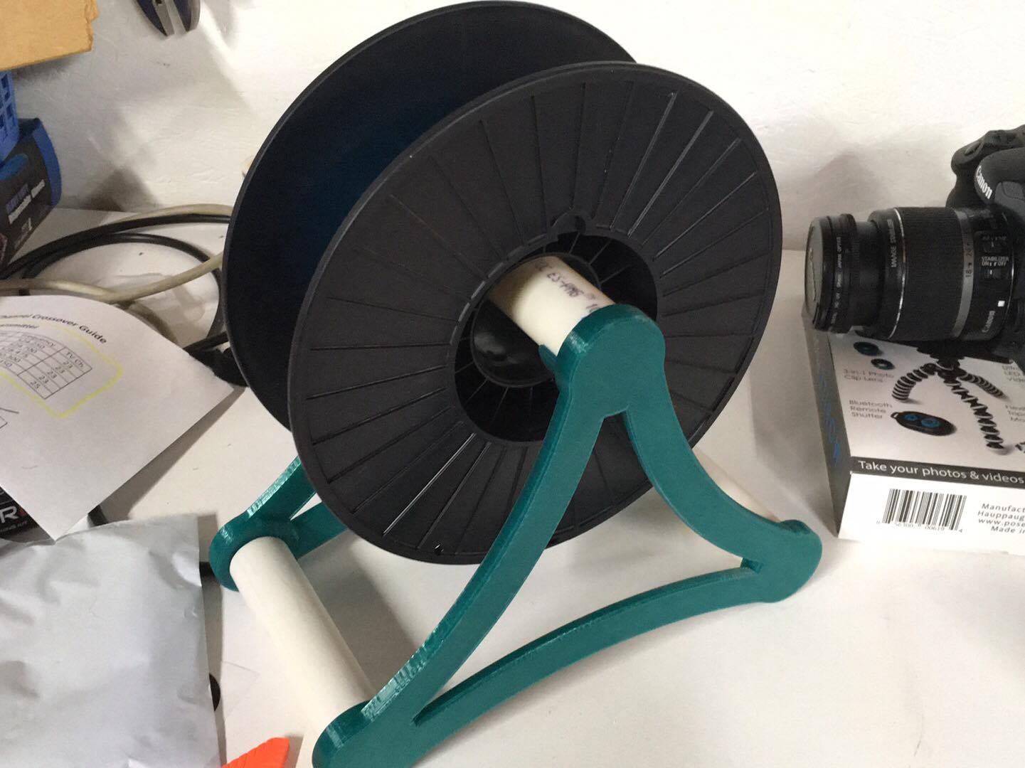 Drop In Spool Holder with PVC Braces.
