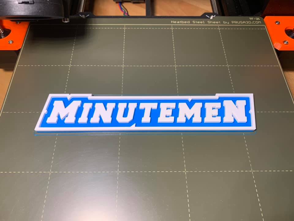 Minutemen Hockey Text Logo