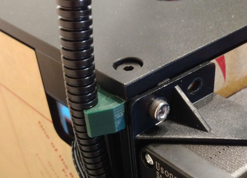 Parameterized cable/shroud clip for 2020 V-slot extrusion