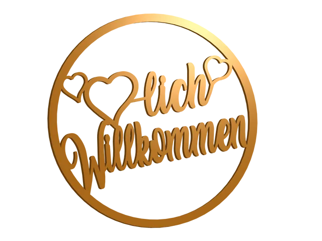 Herzlich Willkommen Türschild