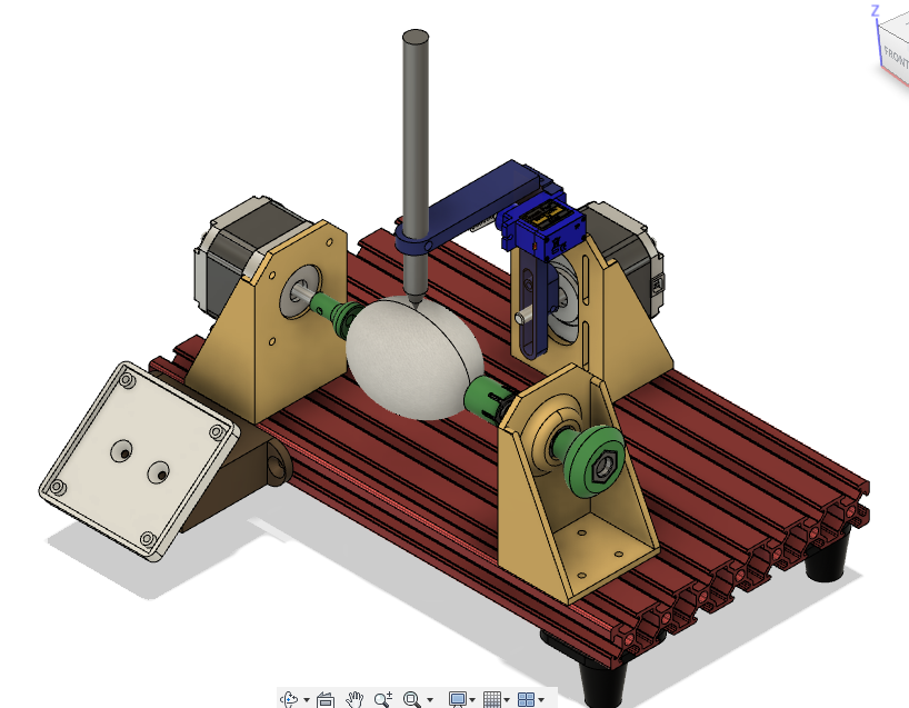 CNC-Egg(Plotter Ro)Bot Design with Modular T-Slot Base