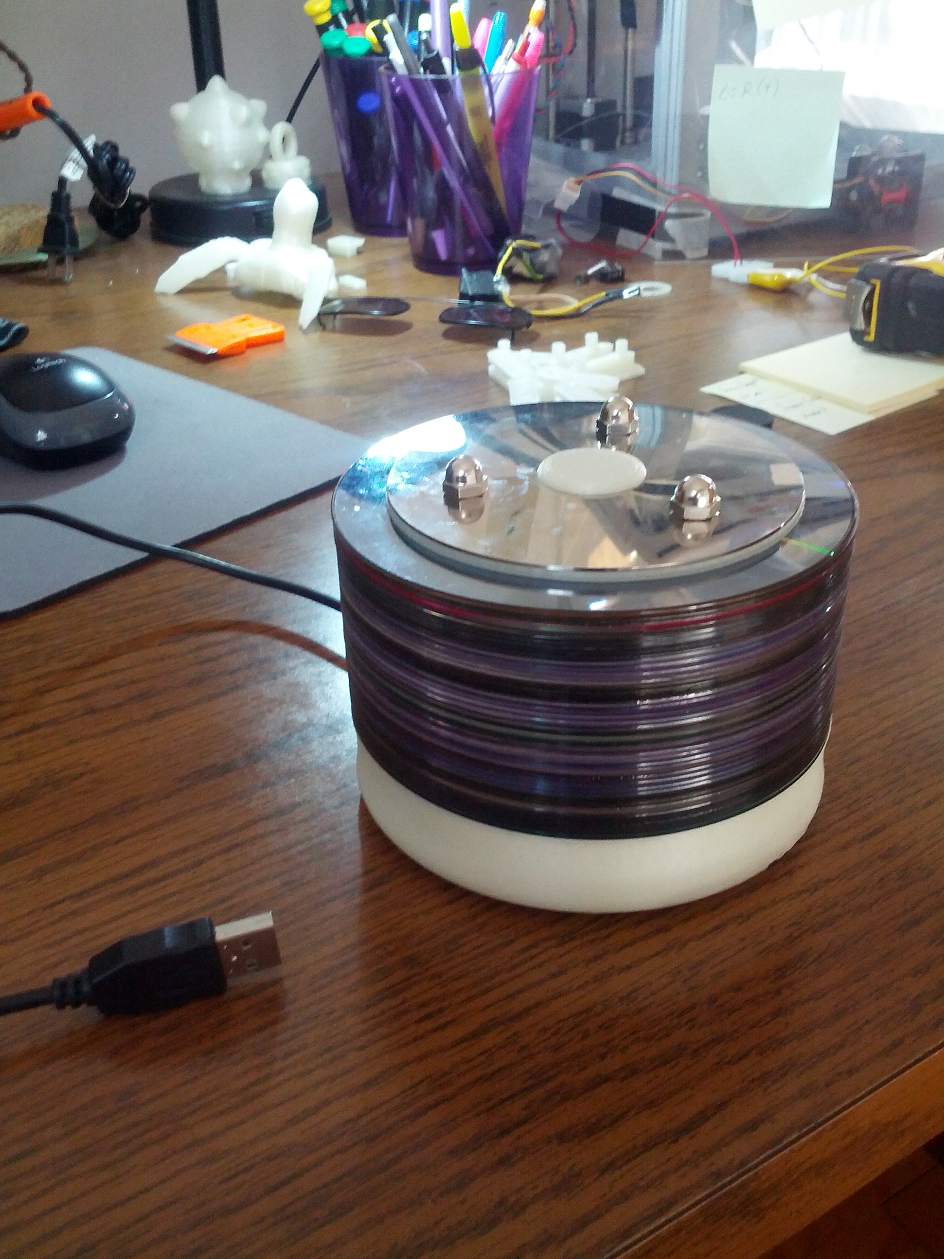 Touch Activated CD Lamp