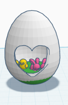 Bunny and Chicken couples in an egg