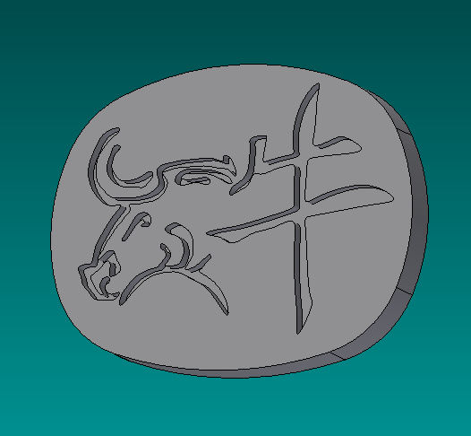 Chinese zodiac - ox (button)