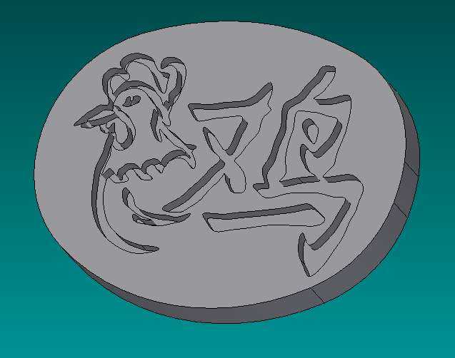 Chinese zodiac - rooster (button)