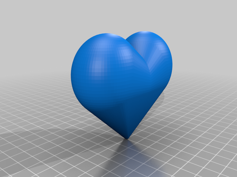 Better Heart parametric openSCAD Love Symbol
