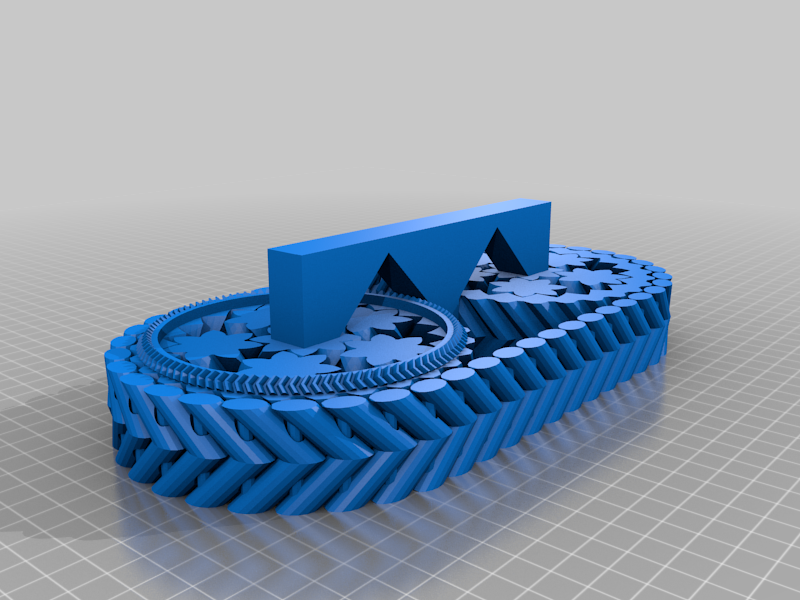 Tank Track Print in Place fully Parametric with Motor Gear by usertogo ...