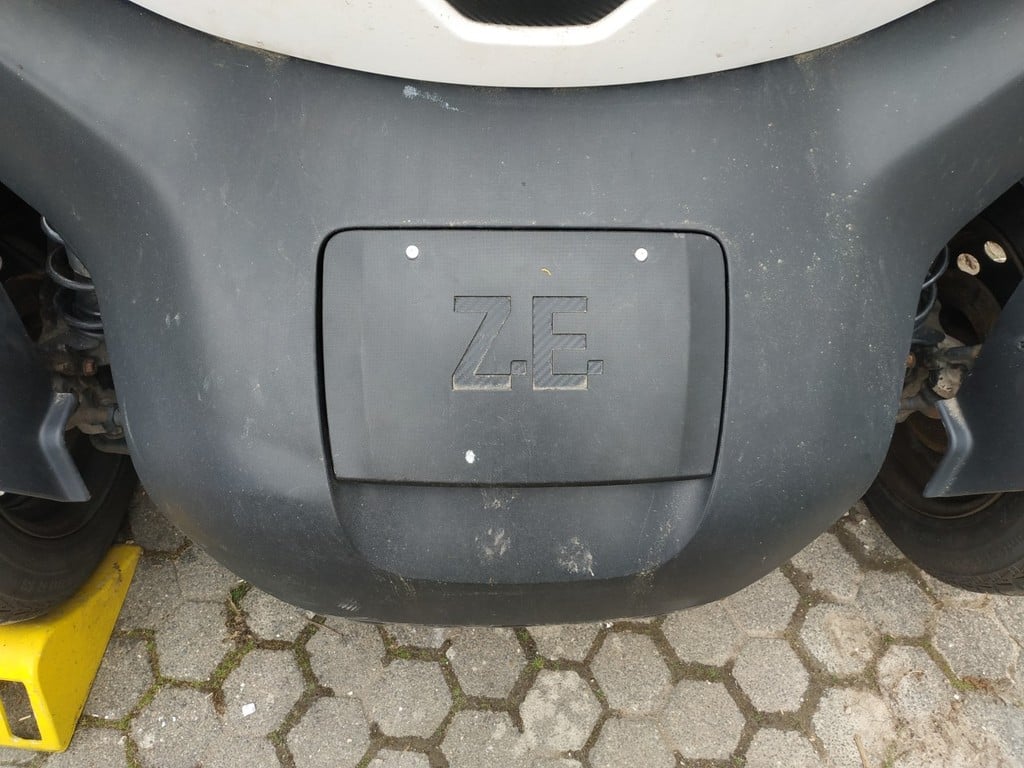 Twizy: Hinges for the charging port flap.