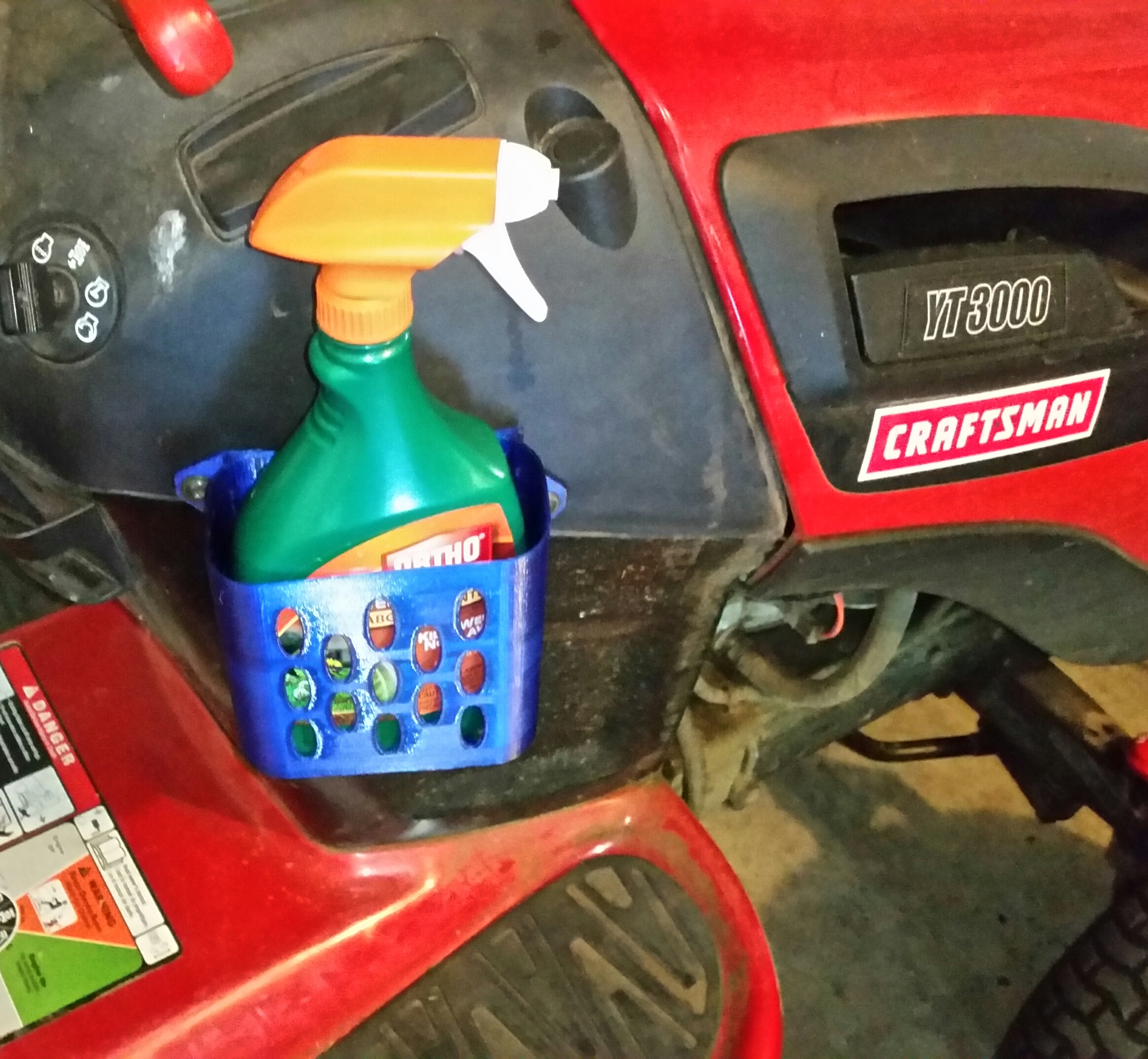 Weed Spray Bottle Caddy for Craftsman Riding Mower