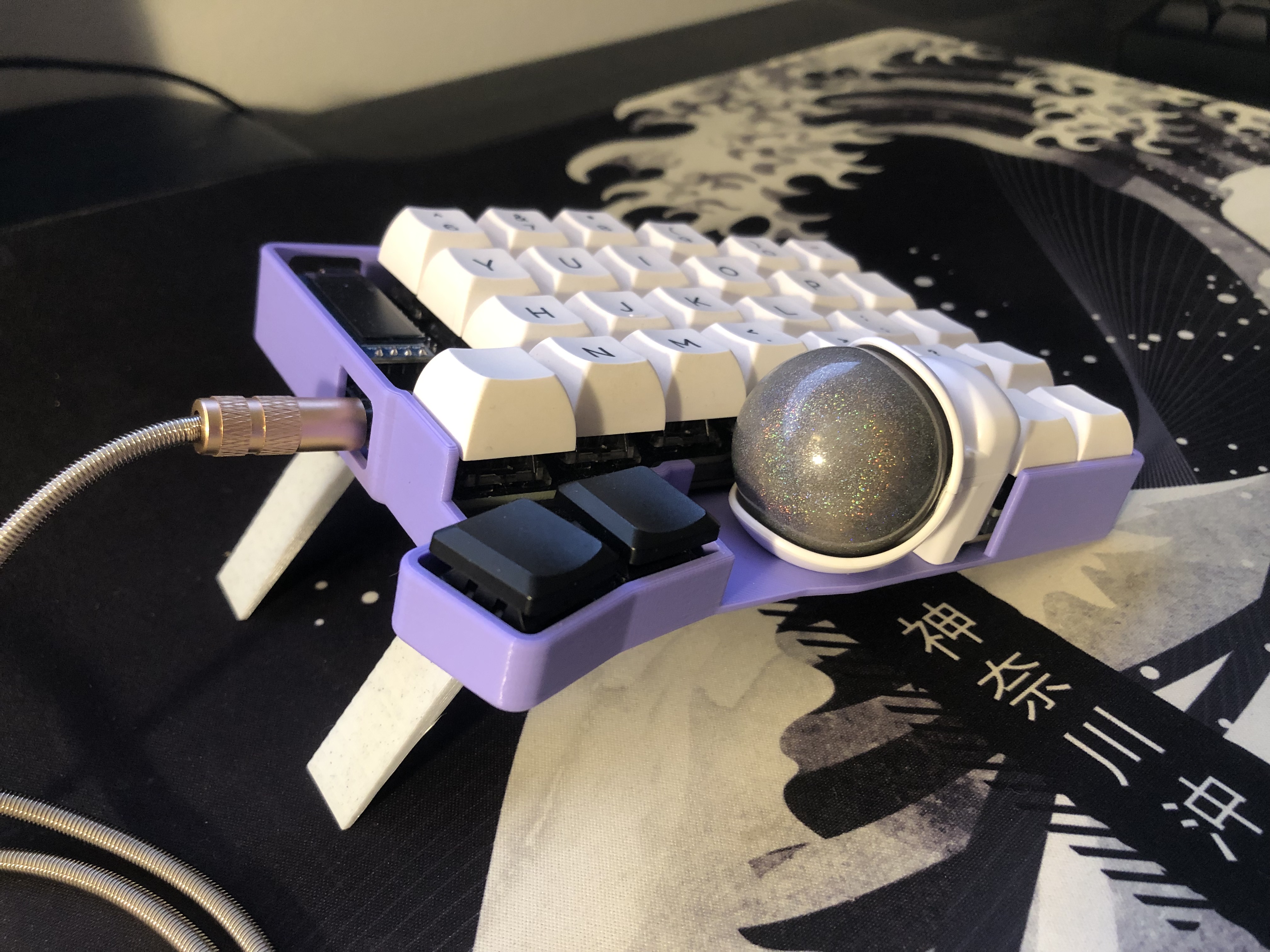 Keyball61 Simple Case w/ Flip Tenting Feet