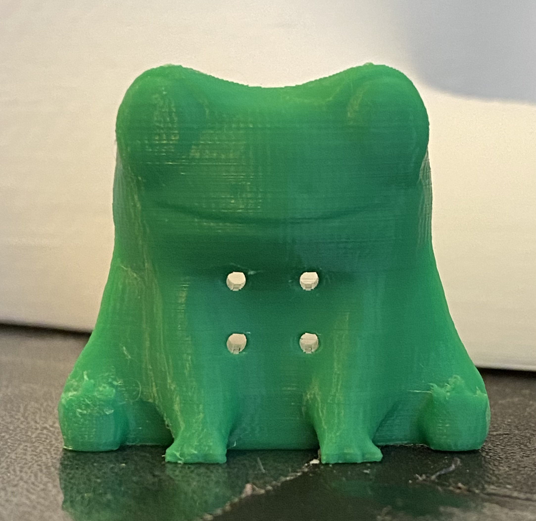 Fred the frog but now he's a button