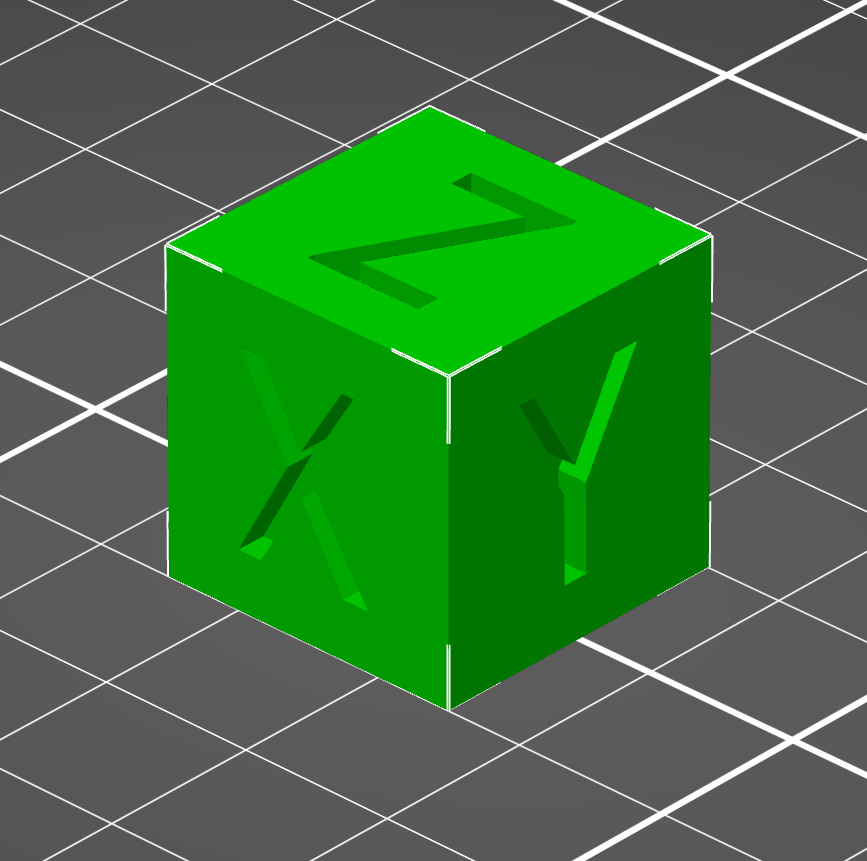 XYZ Calibration Cube 20x20x20mm